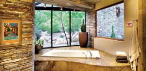 Textured Stone bathroom