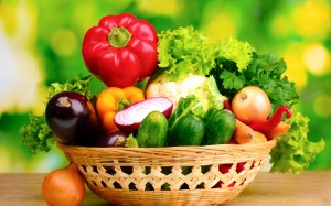 basket of resh vegetables