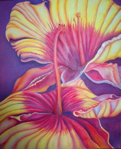 Hibiscus painting