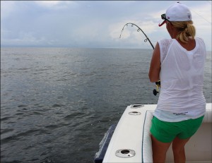 Sarah fishing