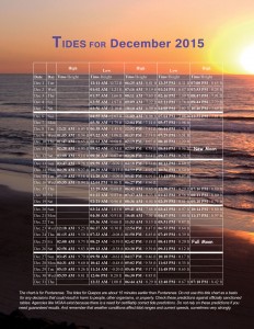 Tide chart December 2015