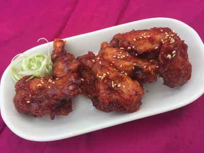 Spicy Korean chicken wings