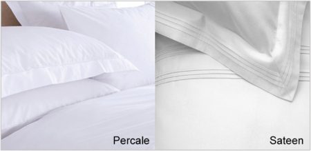 Percale and sateen samples