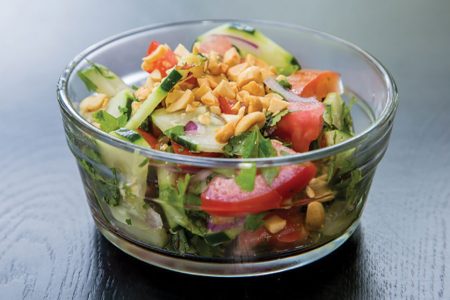 Thai-Style Tomato and Cucumber Salad with Mint, Basil, and Cilantro