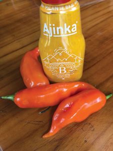 Aji peppers and ajinka sauce
