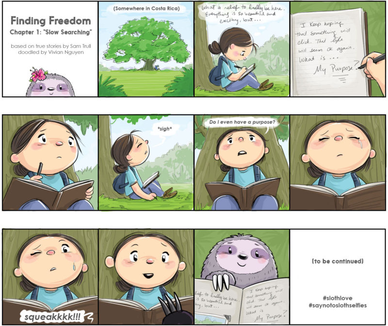 Finding freedom comic strip