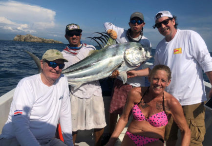 Group with a large roosterfish