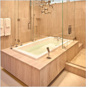 large bath and shower combination