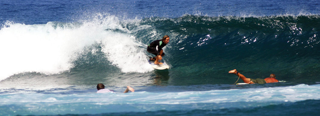surfing too close to other surfers