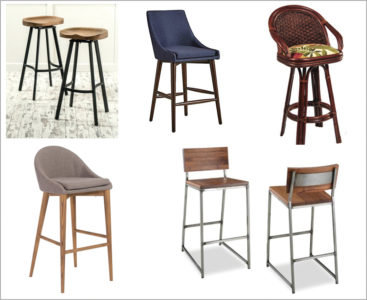 Variety of bar stools