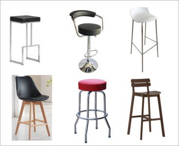 Variety of 6 bar stools