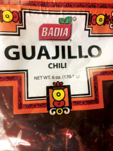 Package of guajillo peppers